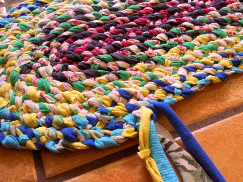 Основные шаги вязания коврика